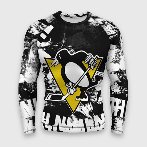 Мужской рашгард Питтсбург Пингвинз Pittsburgh Penguins / 3D-принт – фото 1