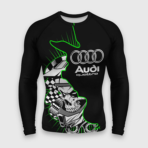 Мужской рашгард Audi quattro череп / 3D-принт – фото 1