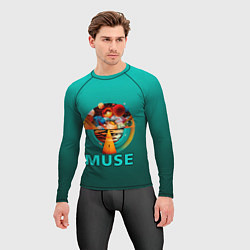 Рашгард мужской The Resistance - Muse, цвет: 3D-принт — фото 2