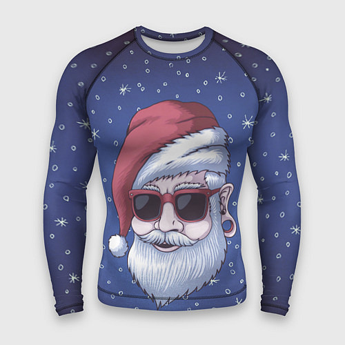 Мужской рашгард САНТА ХИПСТЕР SANTA HIPSTER / 3D-принт – фото 1