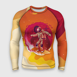 Рашгард мужской Космический скейтборд, цвет: 3D-принт