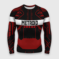 Мужской рашгард Metroid Dread Black Red Logo