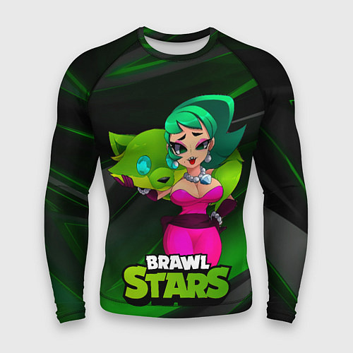 Мужской рашгард LOLA BRAWLSTARS dark green / 3D-принт – фото 1