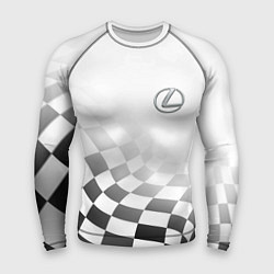 Рашгард мужской Lexus, Лексус спорт финишный флаг, цвет: 3D-принт
