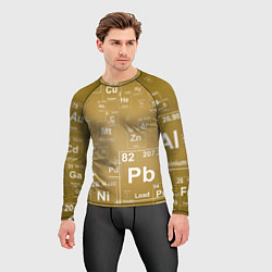 Рашгард мужской Pb - таблица Менделеева, цвет: 3D-принт — фото 2