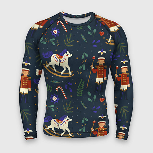 Мужской рашгард Щелкунчик паттерн с лошадкой / 3D-принт – фото 1