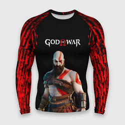 Мужской рашгард God of War красные разводы