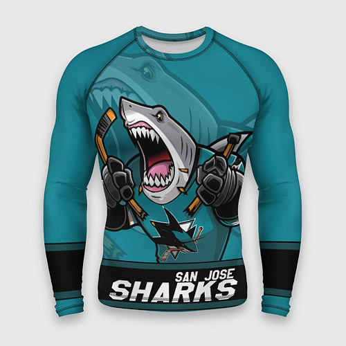 Мужской рашгард San Jose Sharks, Сан Хосе Шаркс / 3D-принт – фото 1