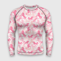 Рашгард мужской Розовые Единороги, цвет: 3D-принт