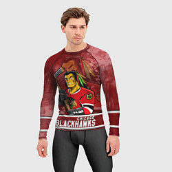 Рашгард мужской Chicago Blackhawks , Чикаго Блэкхокс, цвет: 3D-принт — фото 2