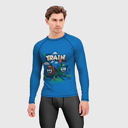 Рашгард мужской Super train bros, цвет: 3D-принт — фото 2