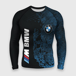 Рашгард мужской BMW M Series Синий Гранж, цвет: 3D-принт