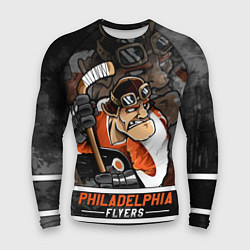 Рашгард мужской Филадельфия Флайерз, Philadelphia Flyers, цвет: 3D-принт