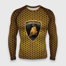 Мужской рашгард Lamborghini gold соты