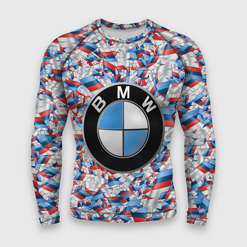 Мужской рашгард BMW M PATTERN LOGO / 3D-принт – фото 1