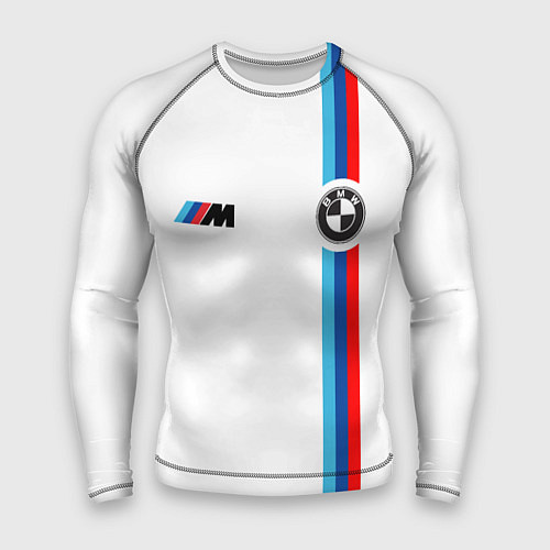 Мужской рашгард БМВ 3 STRIPE BMW WHITE / 3D-принт – фото 1