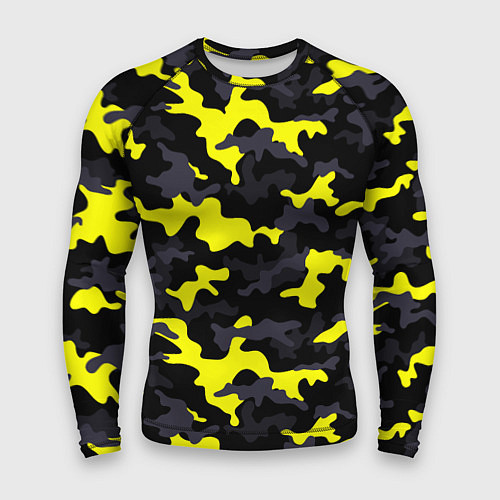 Мужской рашгард Black Camo / 3D-принт – фото 1