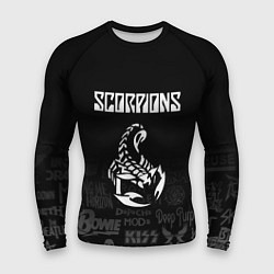 Мужской рашгард Scorpions логотипы рок групп