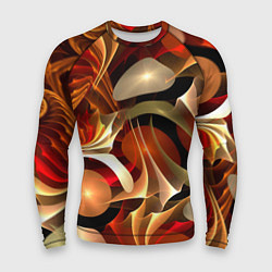 Рашгард мужской Абстрактные цифровые спирали, цвет: 3D-принт