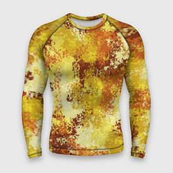Рашгард мужской Спортивный камуфляж Пикси - Лимон, цвет: 3D-принт
