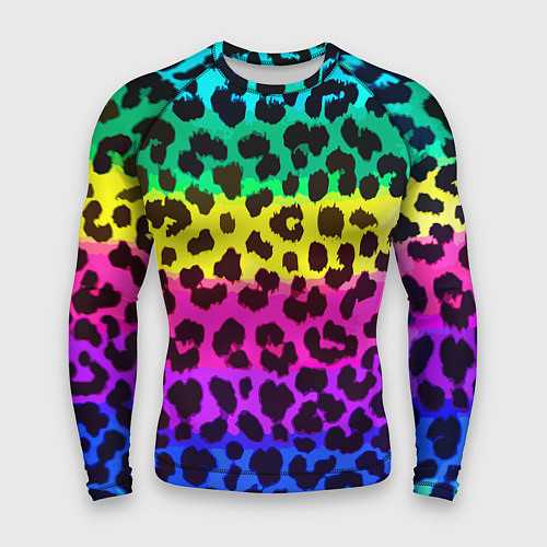Мужской рашгард Leopard Pattern Neon / 3D-принт – фото 1