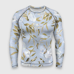 Рашгард мужской Цветы Золотые Листья, цвет: 3D-принт