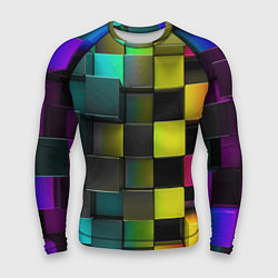 Мужской рашгард Colored Geometric 3D pattern