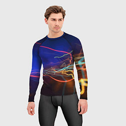 Рашгард мужской Neon vanguard pattern Lightning Fashion 2023, цвет: 3D-принт — фото 2