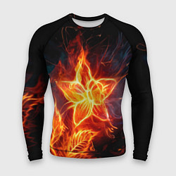 Рашгард мужской Flower Neon Fashion 2035 Flame, цвет: 3D-принт