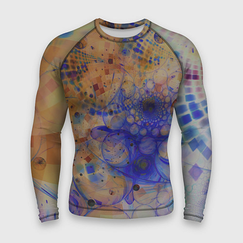 Мужской рашгард Круги, фракталы / 3D-принт – фото 1