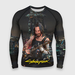 Мужской рашгард Johnny в гитарой Джонни Cyberpunk2077