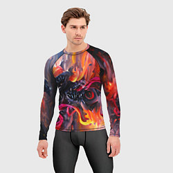 Рашгард мужской Уроборос в огне, цвет: 3D-принт — фото 2