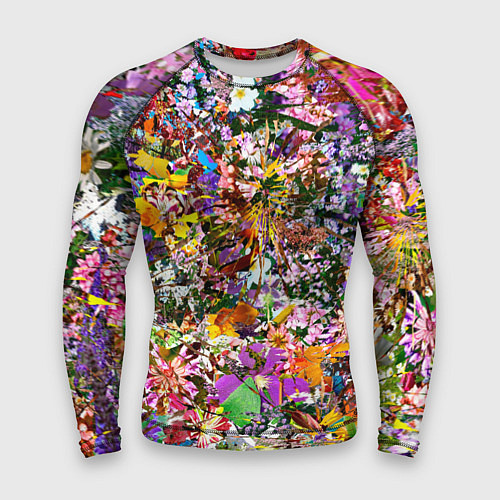 Мужской рашгард ЦВЕТОЧНАЯ ТЕКСТУРА / 3D-принт – фото 1