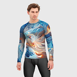 Рашгард мужской Ice & flame, цвет: 3D-принт — фото 2