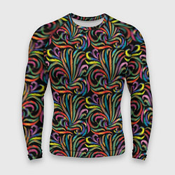Рашгард мужской Разноцветные яркие узоры, цвет: 3D-принт