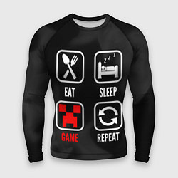 Мужской рашгард Eat, Sleep, Minecraft, Repeat