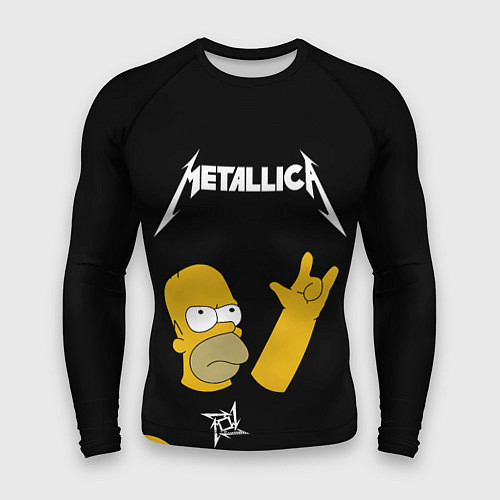 Мужской рашгард Metallica Гомер Симпсон рокер / 3D-принт – фото 1