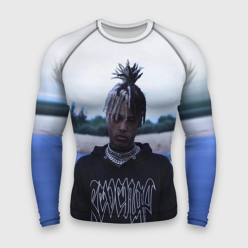 Мужской рашгард XXXTentacion in a revenge hoodie / 3D-принт – фото 1