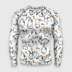 Рашгард мужской Зайцы с морковками, цвет: 3D-принт