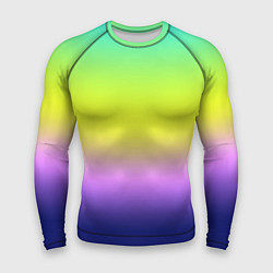 Рашгард мужской Разноцветный размытый фон градиент, цвет: 3D-принт