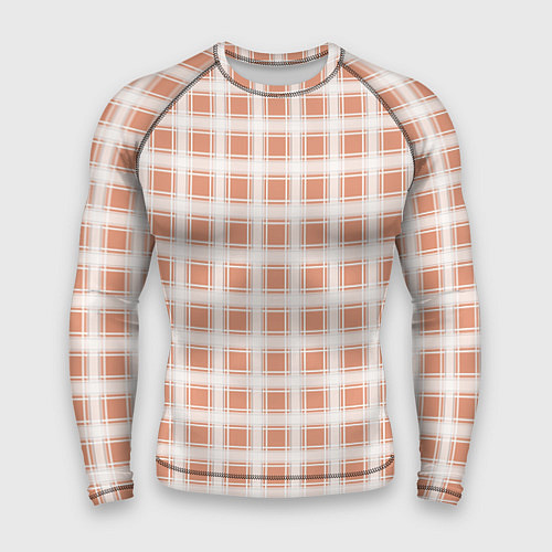 Мужской рашгард Light beige plaid fashionable checkered pattern / 3D-принт – фото 1