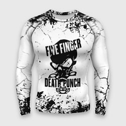 Рашгард мужской Five Finger Death Punch - мелкие трещины, цвет: 3D-принт