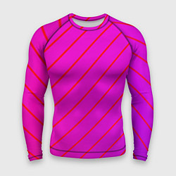 Рашгард мужской Розовый и фиолетовые линии, цвет: 3D-принт