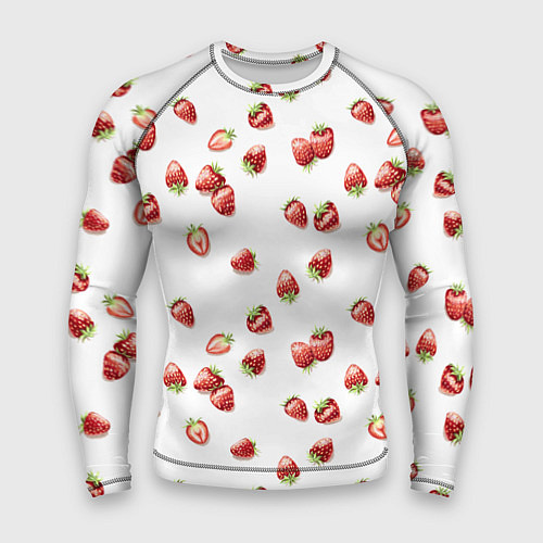 Мужской рашгард Клубничка, паттерн / 3D-принт – фото 1