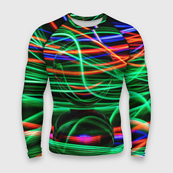 Рашгард мужской Абстрактное множество цветных линий, цвет: 3D-принт