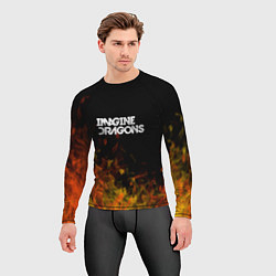 Рашгард мужской Imagine Dragons - пламя, цвет: 3D-принт — фото 2