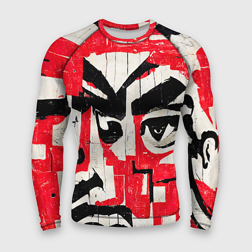 Мужской рашгард Уличная гранж абстракция / 3D-принт – фото 1