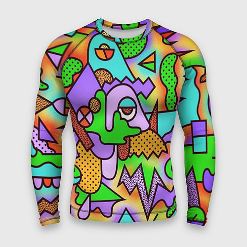 Мужской рашгард Яркая психоделическая картинка / 3D-принт – фото 1