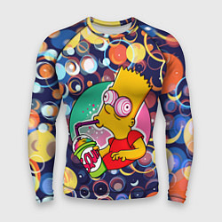 Мужской рашгард Bart Simpson пьёт лимонад