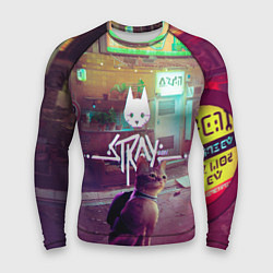 Мужской рашгард Stray - котик - neon